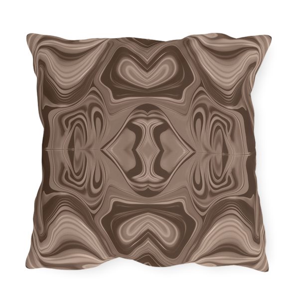 Lipnotic Kaleidoscope Background In Almondine 02 - Outdoor Pillows - Image 2