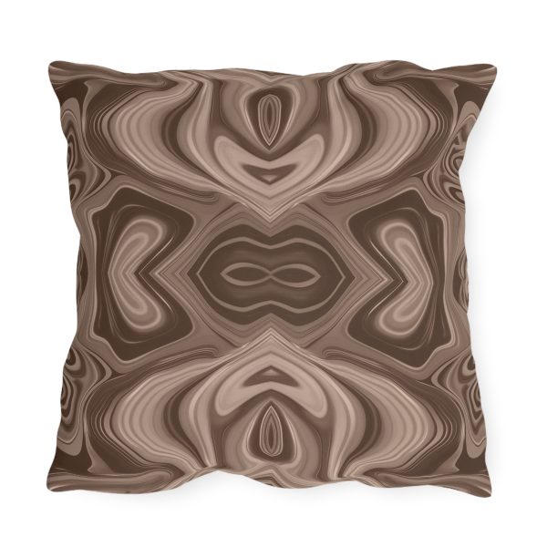 Lipnotic Kaleidoscope Background In Almondine 04 - Outdoor Pillows - Image 2