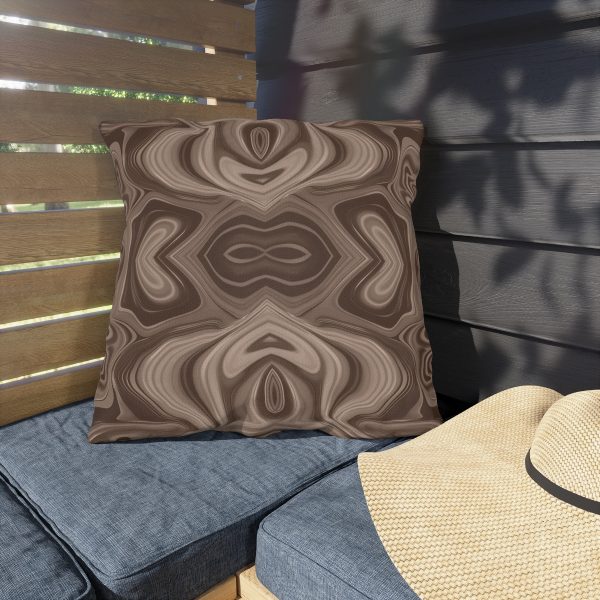 Lipnotic Kaleidoscope Background In Almondine 04 - Outdoor Pillows - Image 3