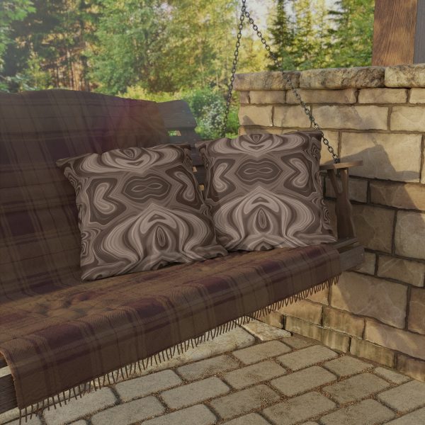 Lipnotic Kaleidoscope Background In Almondine 04 - Outdoor Pillows - Image 4