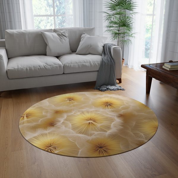 Dandelion Down Motif - Round Rug - Image 4