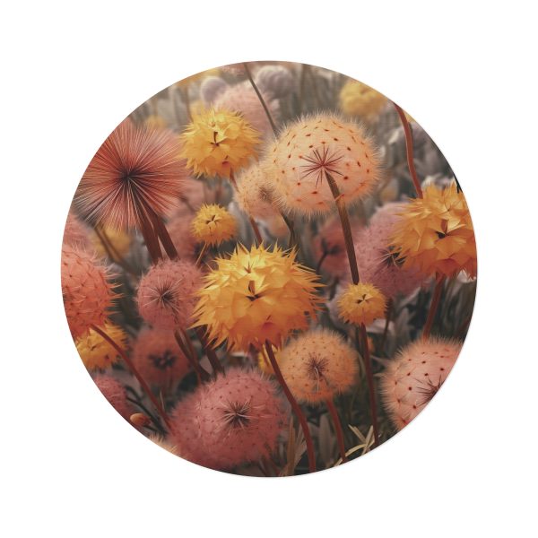 Autumn Dandelion Dream - Round Rug