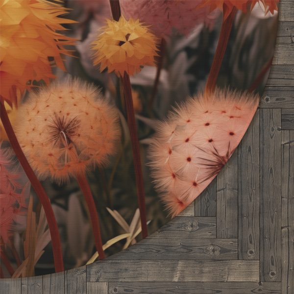 Autumn Dandelion Dream - Round Rug - Image 5