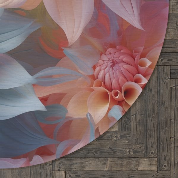 Pastel Fantasy Baroque Floral 02 - Round Rug - Image 5