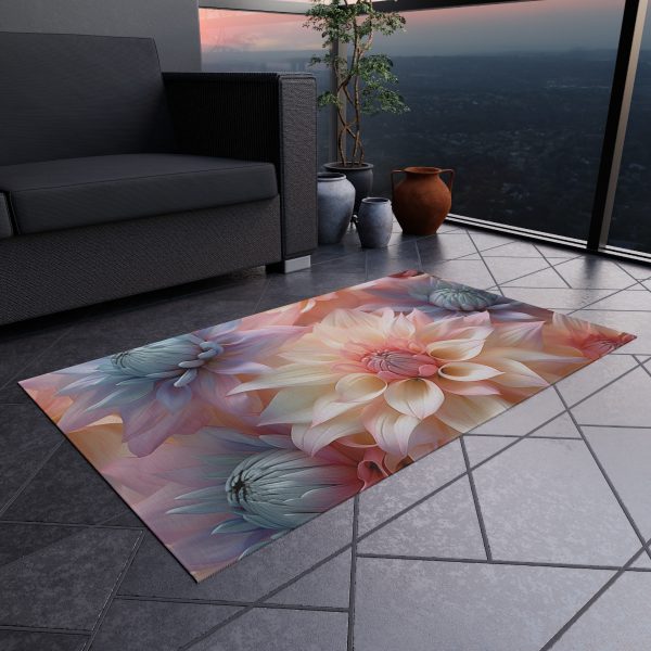 Pastel Fantasy Baroque Floral 01 - Outdoor Rug - Image 8