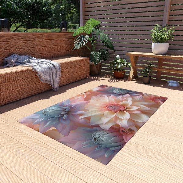 Pastel Fantasy Baroque Floral 01 - Outdoor Rug - Image 11