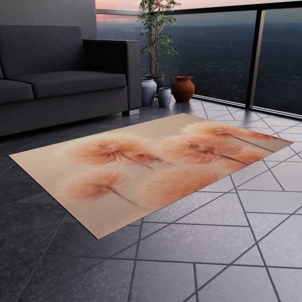 Misty Peach Dandelions - Outdoor Rug - Image 16