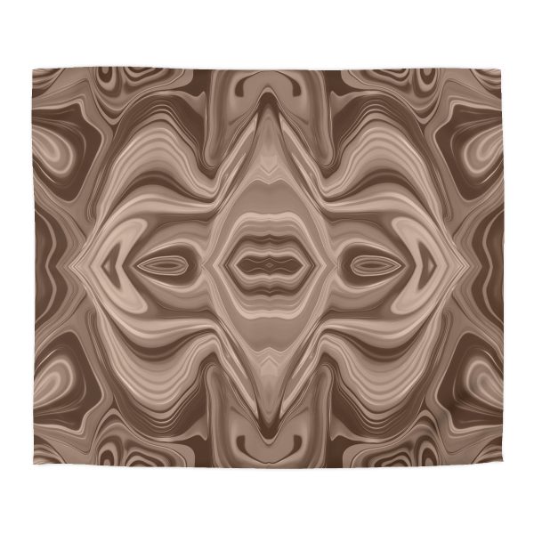 Lipnotic Kaleidoscope Background In Almondine 03 - Microfiber Duvet Cover - Image 2