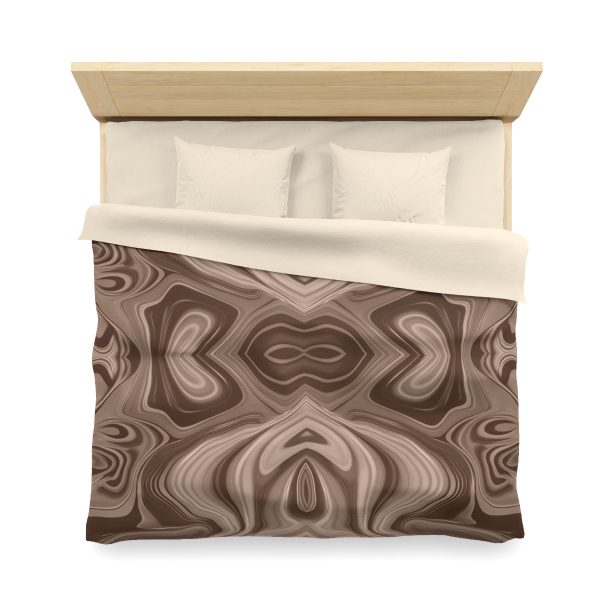 Lipnotic Kaleidoscope Background In Almondine 04 - Microfiber Duvet Cover