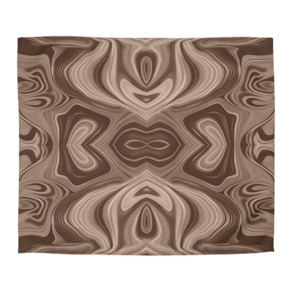 Lipnotic Kaleidoscope Background In Almondine 04 - Microfiber Duvet Cover - Image 2