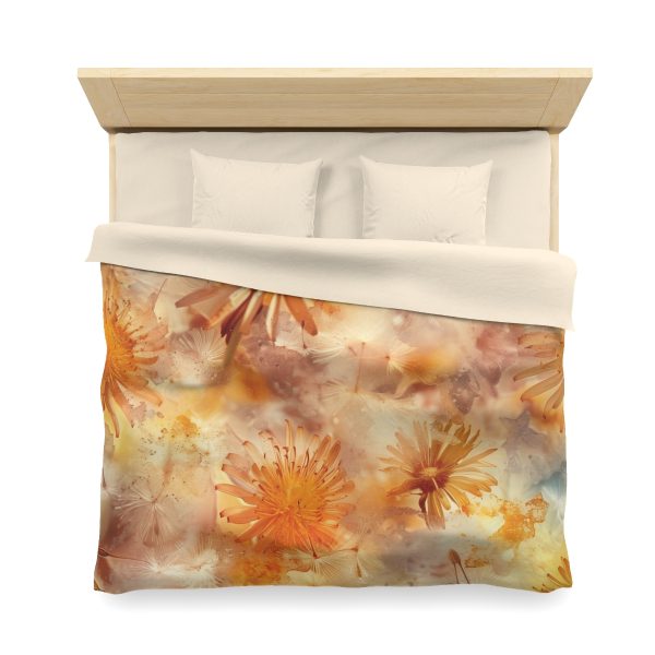 Dandelion Amber Inclusion Print - Microfiber Duvet Cover