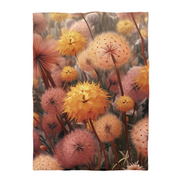 Autumn Dandelion Dream - Microfiber Duvet Cover - Image 10