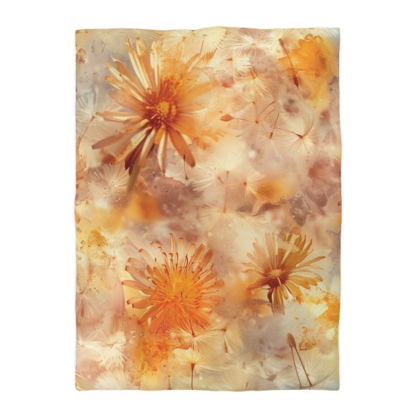 Dandelion Amber Inclusion Print - Microfiber Duvet Cover - Image 10