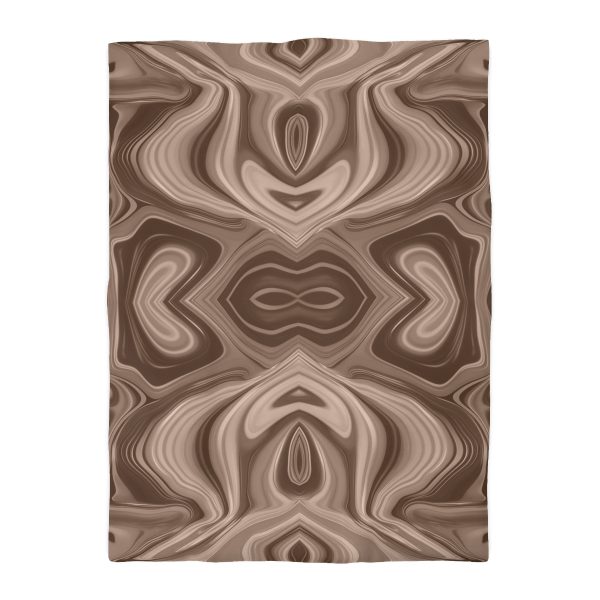 Lipnotic Kaleidoscope Background In Almondine 04 - Microfiber Duvet Cover - Image 13