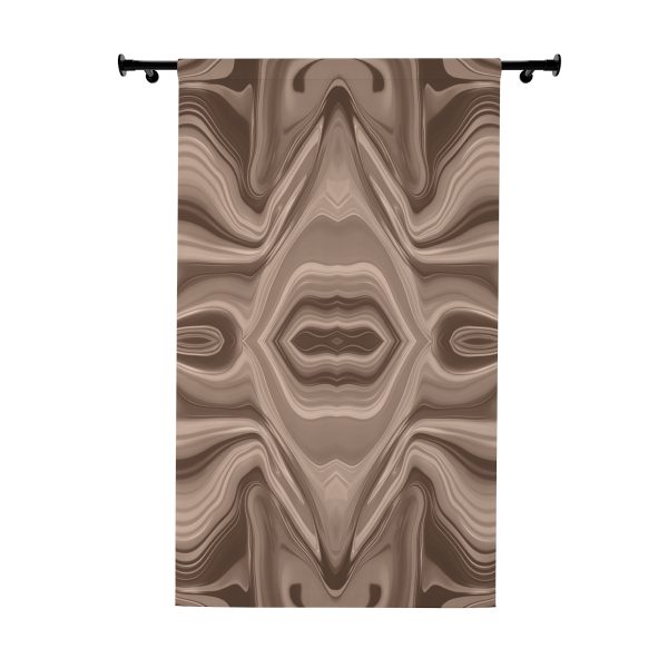 Lipnotic Kaleidoscope Background In Almondine 03 - Single Panel Blackout Window Curtains (1 Piece)