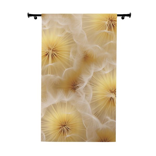 Dandelion Down Motif - Left Side Blackout Window Curtains (1 Piece)