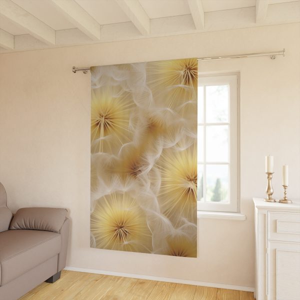 Dandelion Down Motif - Left Side Blackout Window Curtains (1 Piece) - Image 2