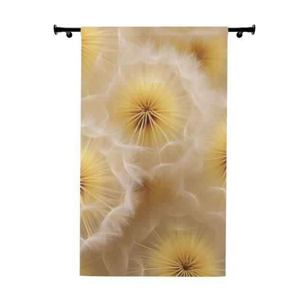 Dandelion Down Motif - Right Side Blackout Window Curtains (1 Piece)