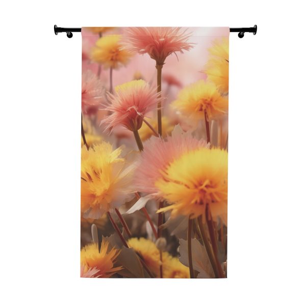 Fuzzy Dandelion Fantasy - Left Side Blackout Window Curtains (1 Piece)