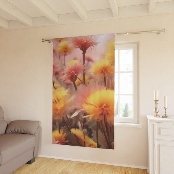 Fuzzy Dandelion Fantasy - Left Side Blackout Window Curtains (1 Piece) - Image 2