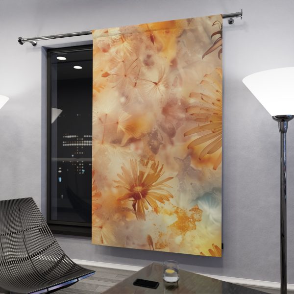 Dandelion Amber Inclusion Print - Right Side Blackout Window Curtains (1 Piece) - Image 3