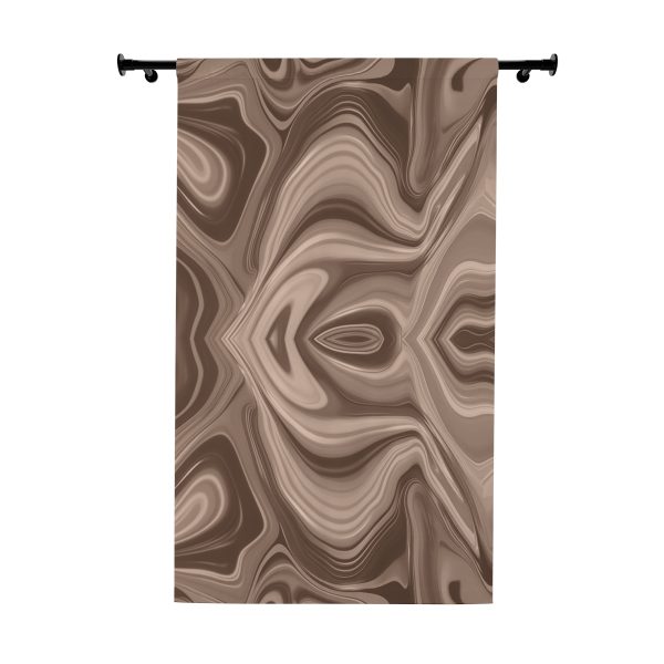 Lipnotic Kaleidoscope Background In Almondine 03 - Left Side Blackout Window Curtains (1 Piece)