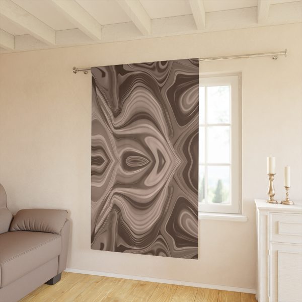 Lipnotic Kaleidoscope Background In Almondine 03 - Right Side Blackout Window Curtains (1 Piece) - Image 2