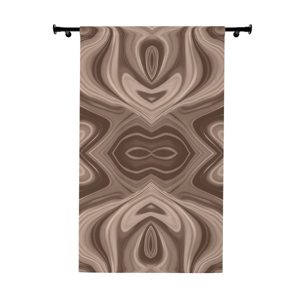 Lipnotic Kaleidoscope Background In Almondine 04 - Single Panel Blackout Window Curtains (1 Piece)