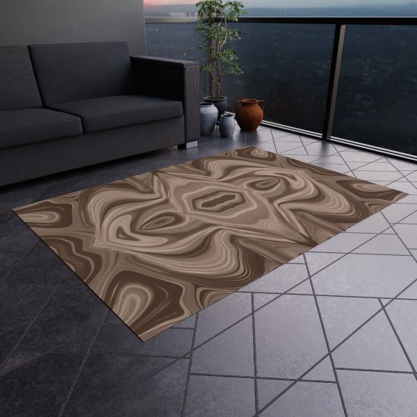 Lipnotic Kaleidoscope Background In Almondine 03 - Outdoor Rug - Image 20