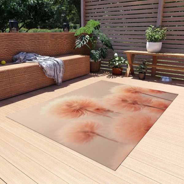 Misty Peach Dandelions - Outdoor Rug - Image 19