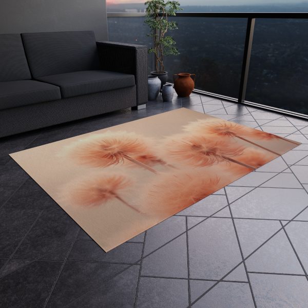 Misty Peach Dandelions - Outdoor Rug - Image 20