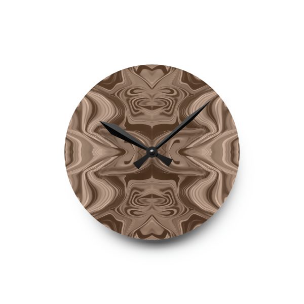 Lipnotic Kaleidoscope Background In Almondine 01 - Acrylic Wall Clock - Image 7