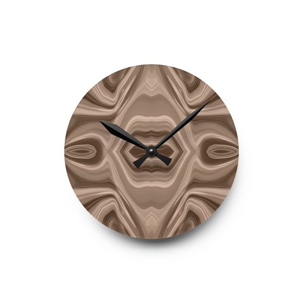 Lipnotic Kaleidoscope Background In Almondine 03 - Acrylic Wall Clock - Image 7