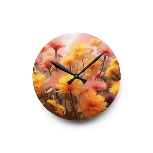 Fuzzy Dandelion Fantasy - Acrylic Wall Clock - Image 7