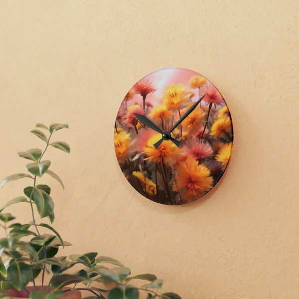 Fuzzy Dandelion Fantasy - Acrylic Wall Clock - Image 9