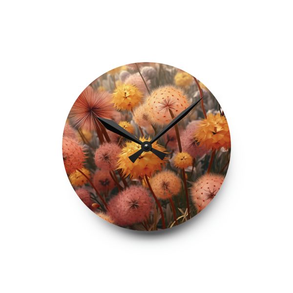 Autumn Dandelion Dream - Acrylic Wall Clock - Image 7