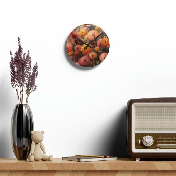 Autumn Dandelion Dream - Acrylic Wall Clock - Image 10