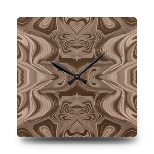 Lipnotic Kaleidoscope Background In Almondine 01 - Acrylic Wall Clock