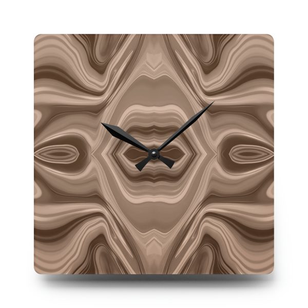 Lipnotic Kaleidoscope Background In Almondine 03 - Acrylic Wall Clock