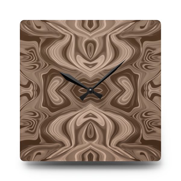 Lipnotic Kaleidoscope Background In Almondine 04 - Acrylic Wall Clock