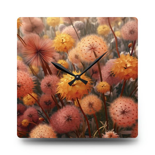 Autumn Dandelion Dream - Acrylic Wall Clock