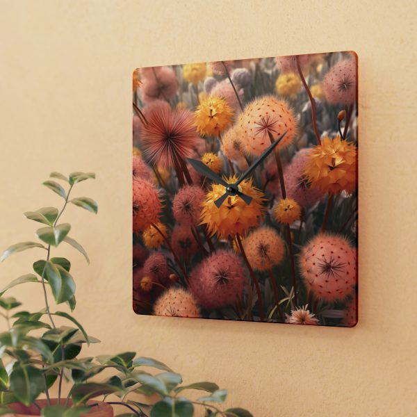 Autumn Dandelion Dream - Acrylic Wall Clock - Image 3