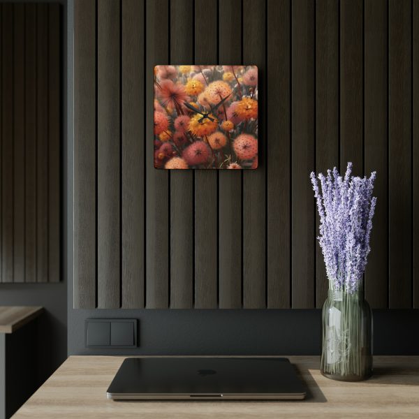 Autumn Dandelion Dream - Acrylic Wall Clock - Image 5