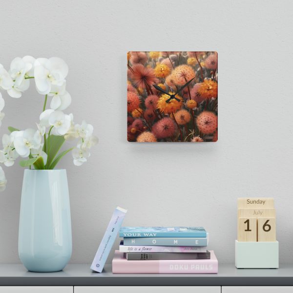 Autumn Dandelion Dream - Acrylic Wall Clock - Image 6