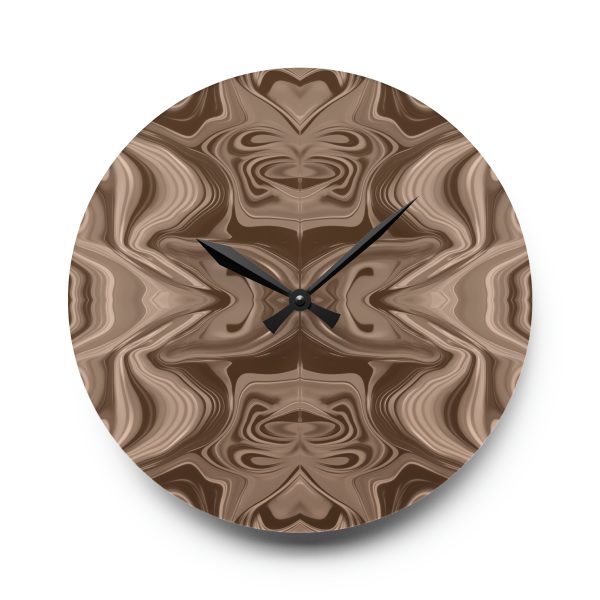 Lipnotic Kaleidoscope Background In Almondine 01 - Acrylic Wall Clock - Image 13