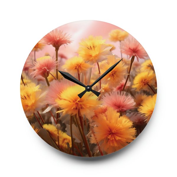 Fuzzy Dandelion Fantasy - Acrylic Wall Clock - Image 13