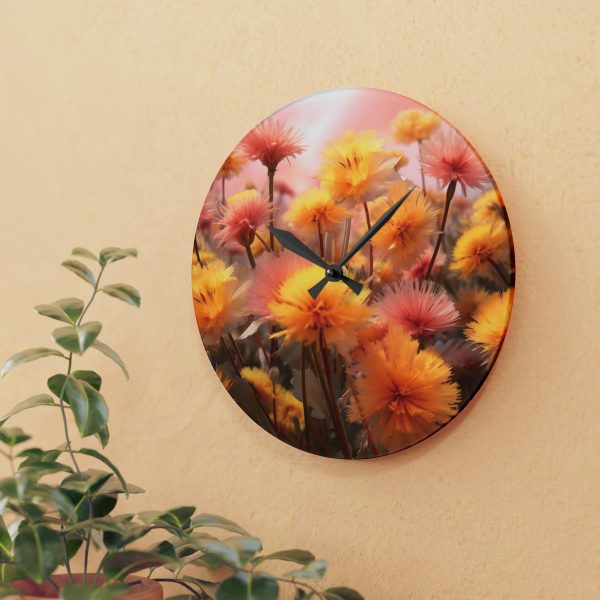 Fuzzy Dandelion Fantasy - Acrylic Wall Clock - Image 15