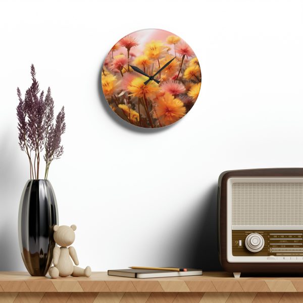 Fuzzy Dandelion Fantasy - Acrylic Wall Clock - Image 16