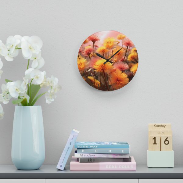 Fuzzy Dandelion Fantasy - Acrylic Wall Clock - Image 18