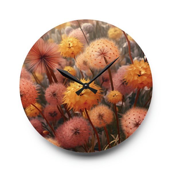 Autumn Dandelion Dream - Acrylic Wall Clock - Image 13